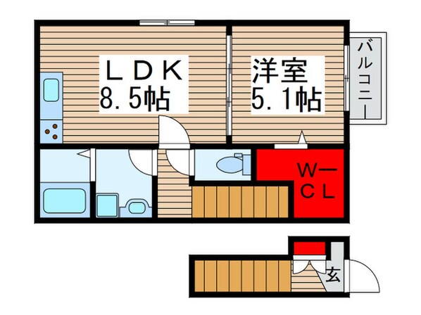 アンクルール南柏の物件間取画像